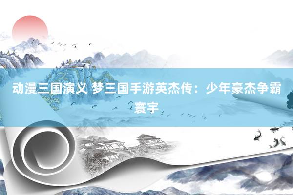 动漫三国演义 梦三国手游英杰传：少年豪杰争霸寰宇