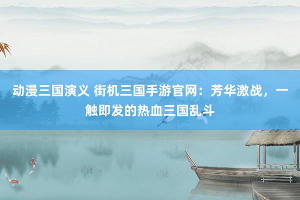 动漫三国演义 街机三国手游官网：芳华激战，一触即发的热血三国乱斗