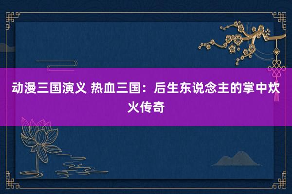 动漫三国演义 热血三国：后生东说念主的掌中炊火传奇