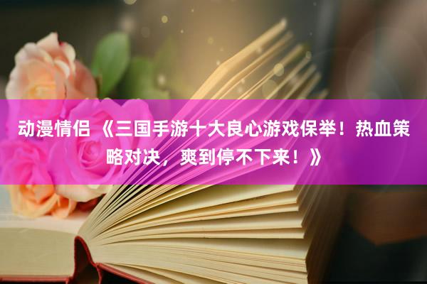 动漫情侣 《三国手游十大良心游戏保举！热血策略对决，爽到停不下来！》
