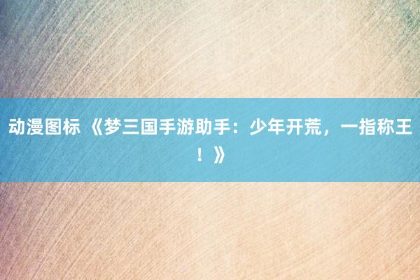 动漫图标 《梦三国手游助手：少年开荒，一指称王！》